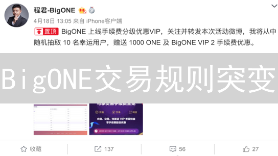 BigONE交易规则突变？速看最新调整，避免踩坑！